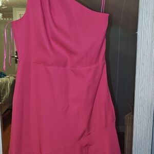 Sam Edelman Vibrant Pink One-Shoulder Dress